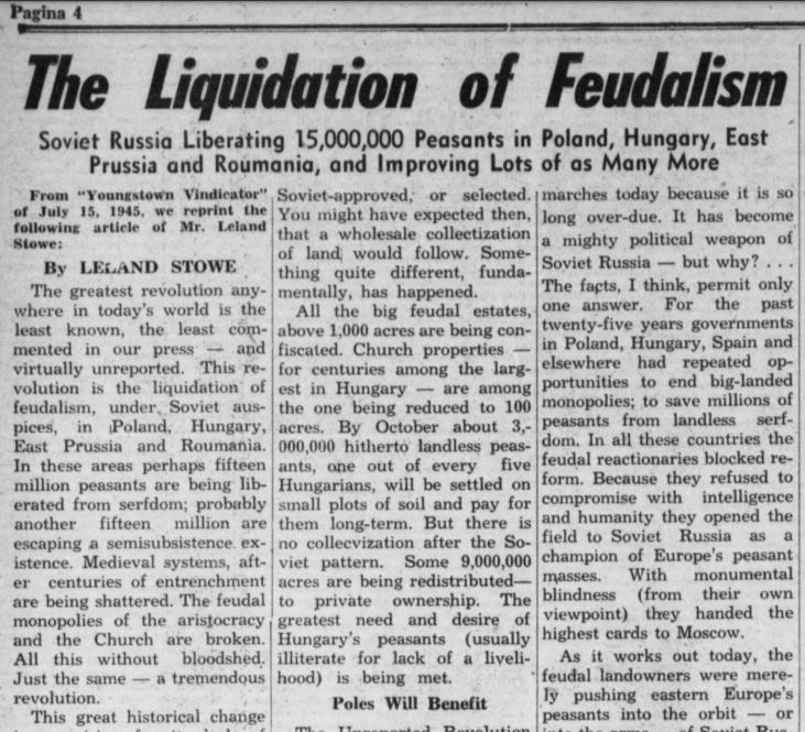 The Liquidation of Feudalism 